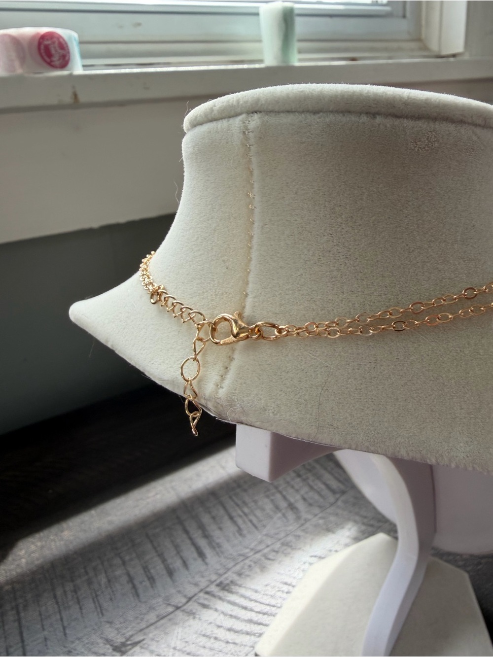 Layered Gold tone Double Circle & Bar Necklace - Women's Jewelry - Picture 6 of 8